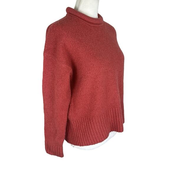 Madewell Fulton Pullover Sweater Boxy Fit Wool Alpaca Vintage Dahlia Size Small - Picture 4 of 10
